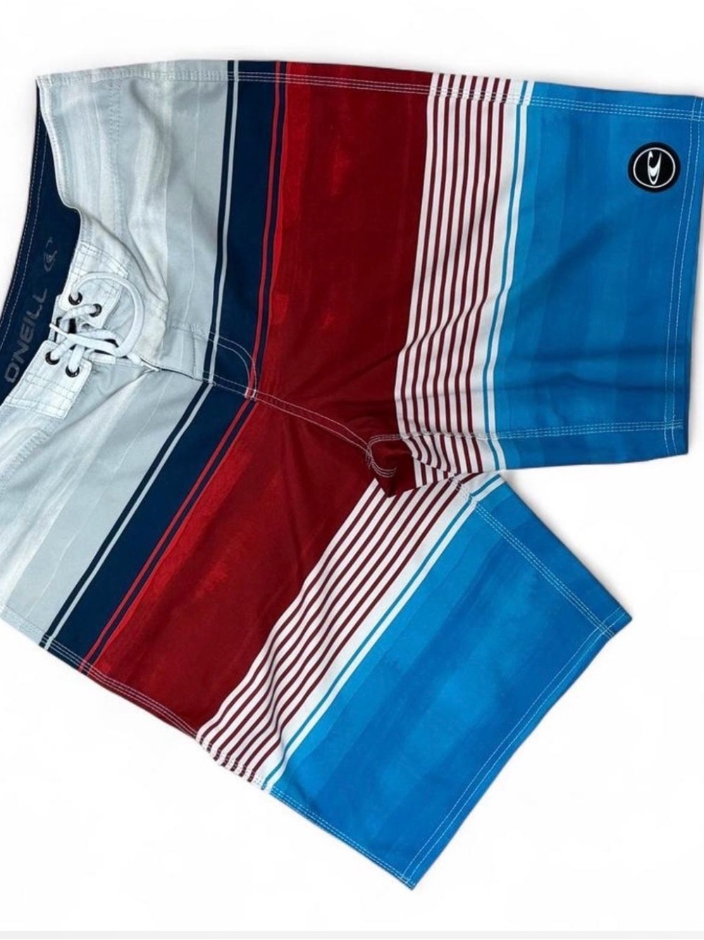 O'Neill Kids' Striped Board Shorts - Blue & Red